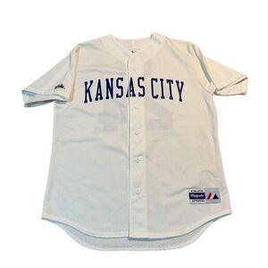 Authentic Majestic Kansas City Royals Jermaine Dye 24 1997-2001 Dye-no-mite Sz L